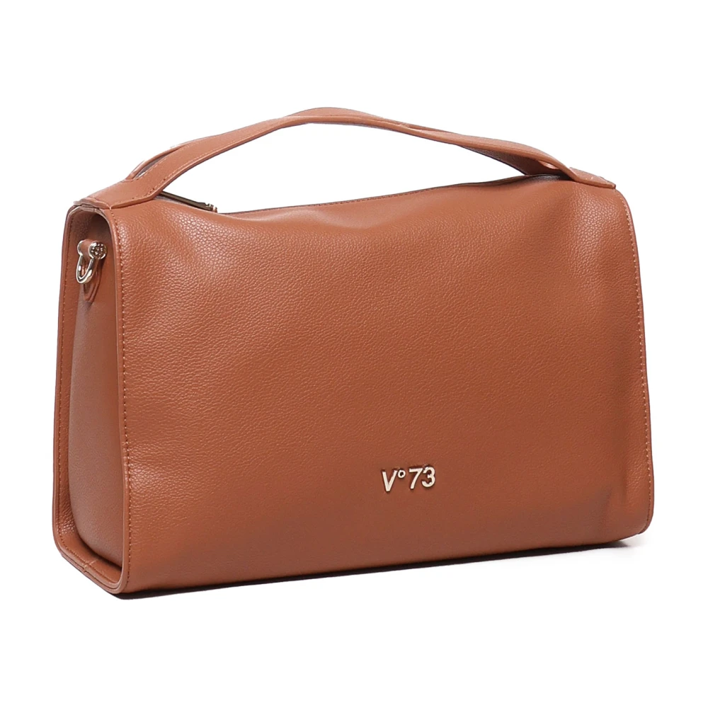 V73 Ecoleather Schoudertas met Magnetische Flap Brown Dames
