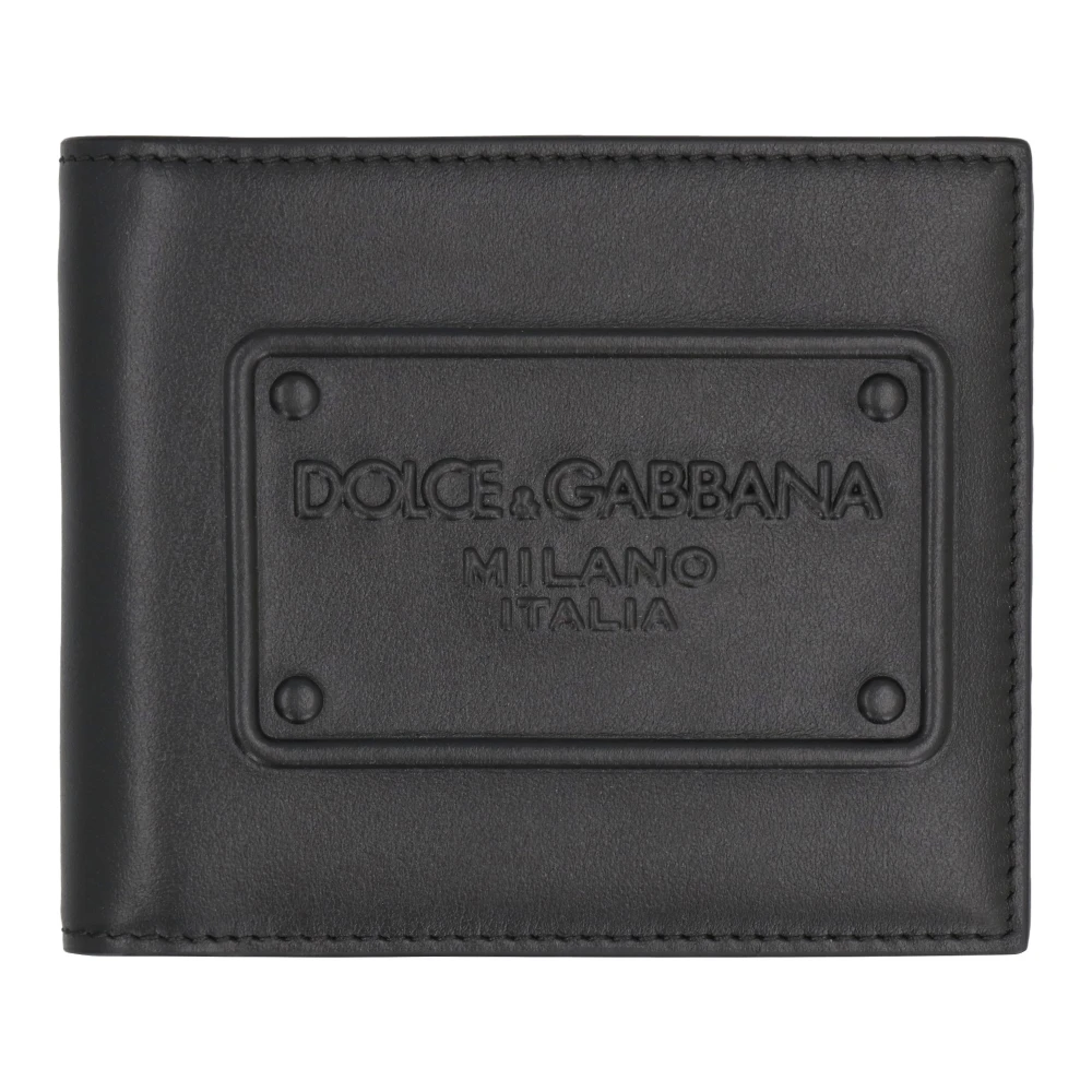 Dolce & Gabbana Men's Black Wallets & Cardholders, One Size, Calfskin Nappa Wallet