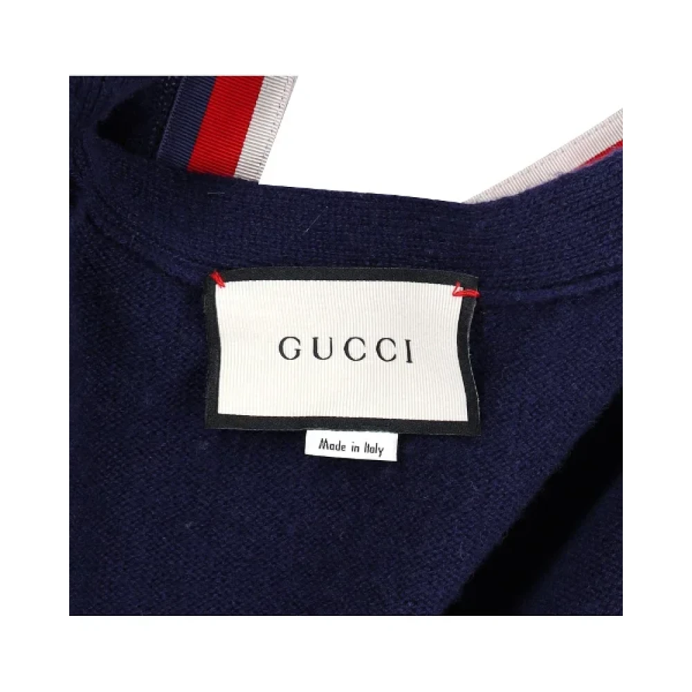 Gucci Vintage Pre-owned Wool tops Blue Heren