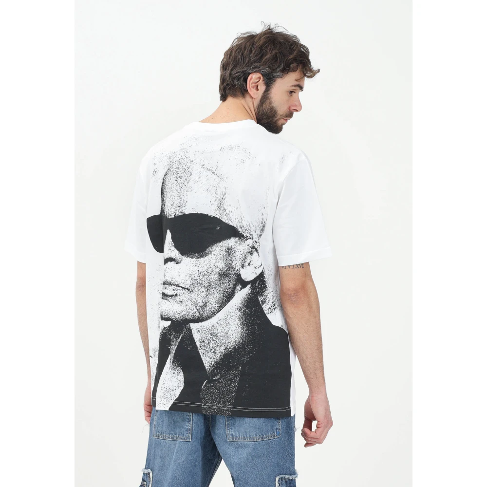 Karl Lagerfeld T-shirts en Polos Wit White Heren