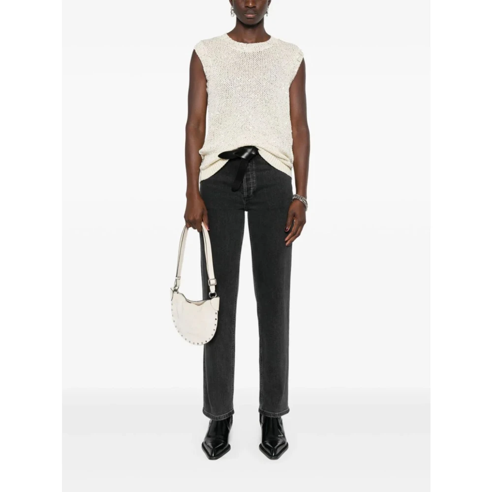 Golden Goose Tanktop met pailletten Beige Dames