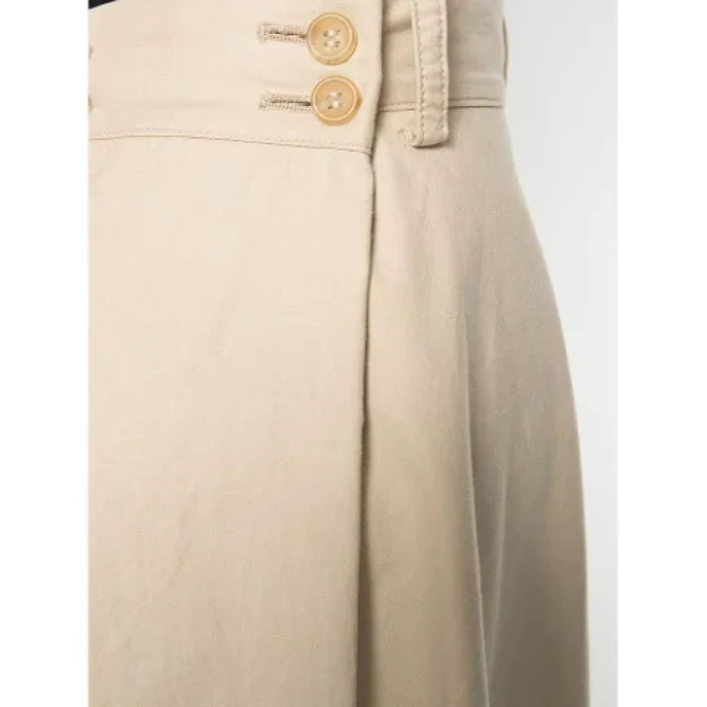 Yohji Yamamoto Pre-owned Cotton bottoms Beige Dames