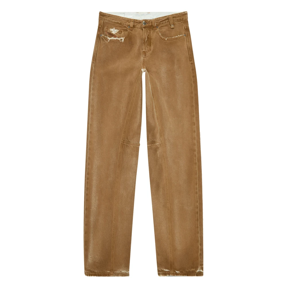 Diesel Stijlvolle Jeans met d-macro Detail Brown Heren