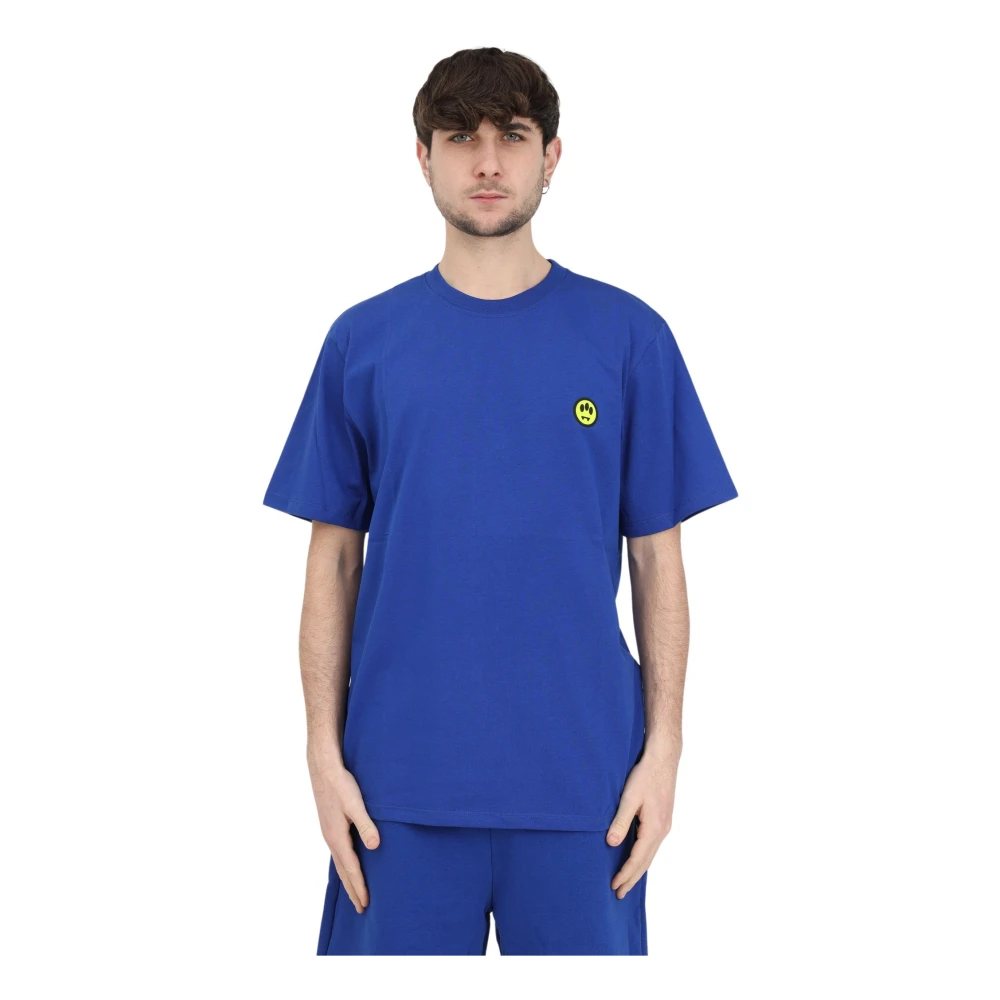 Barrow Blauw Unisex T-shirt met Smile Logo Blue Heren