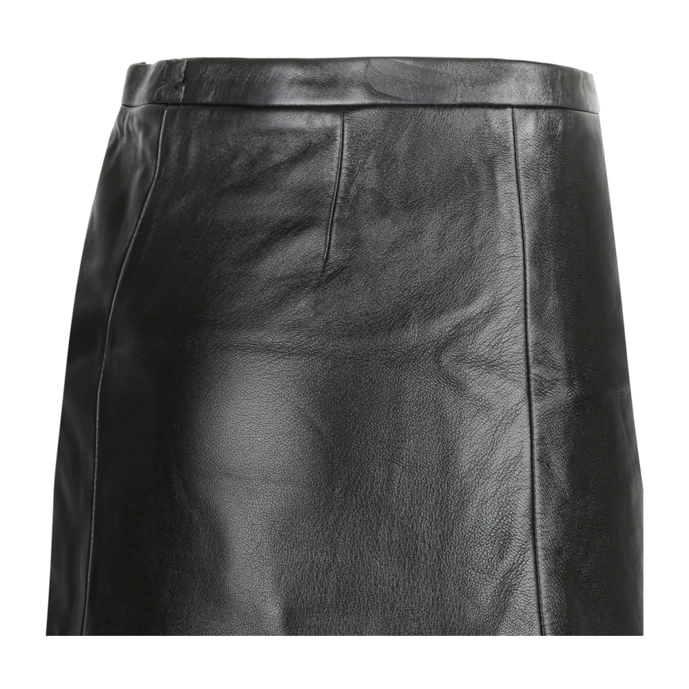 Courrèges Zwarte Mini Getailleerde Rok Black Dames