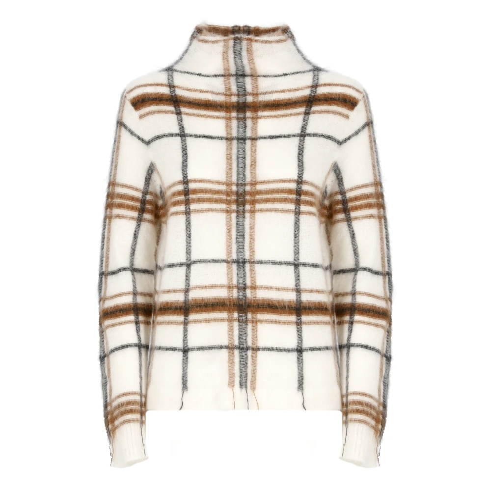 Kangra Alpaca Trui Hoge Hals Lange Mouwen Beige Dames
