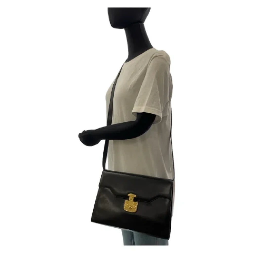 Gucci Vintage Pre-owned Leather gucci-bags Black Dames