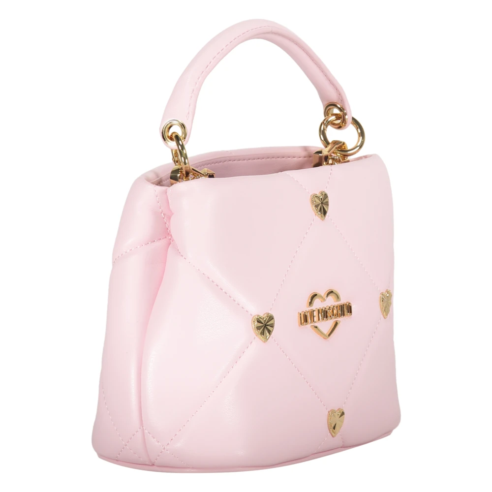 Love Moschino Gewatteerde Handtas met Afneembare Kettingriem Pink Dames