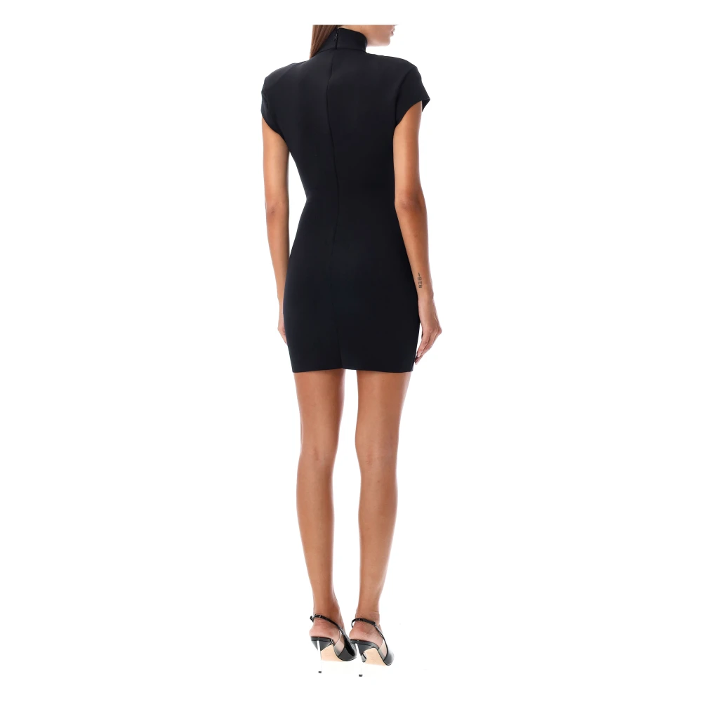 Mugler Zwarte ster mini jurk Aw24 Black Dames