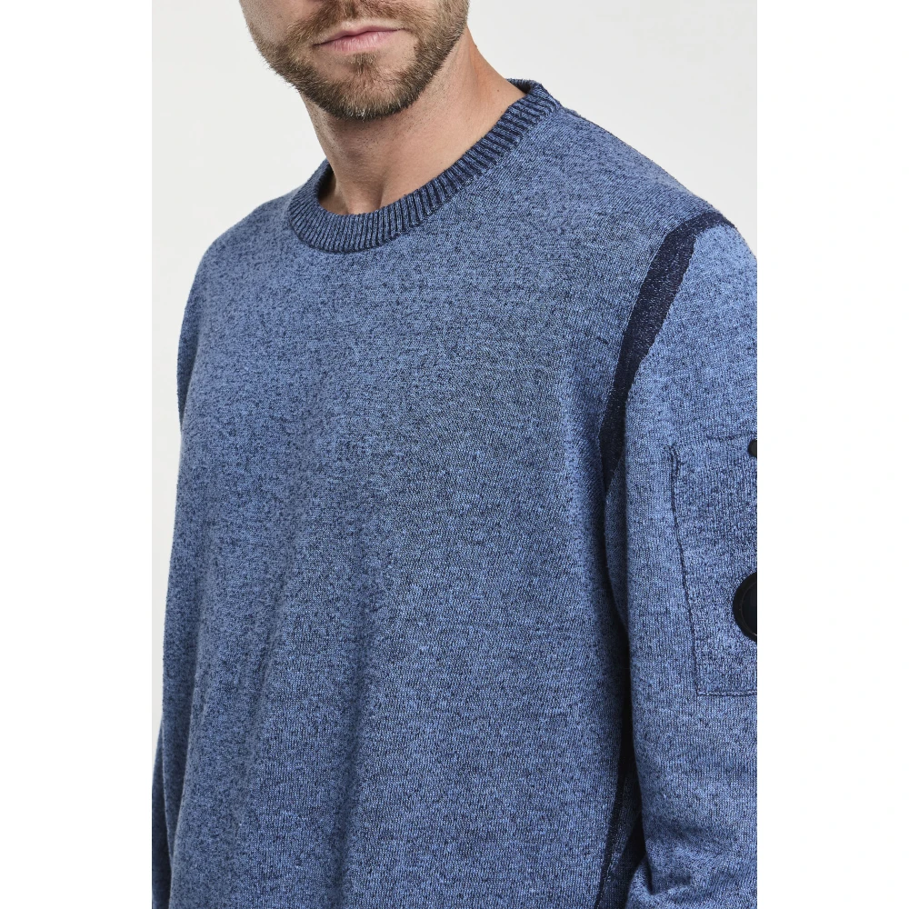 C.P. Company Vanisè Crewneck Sweater Blue Heren