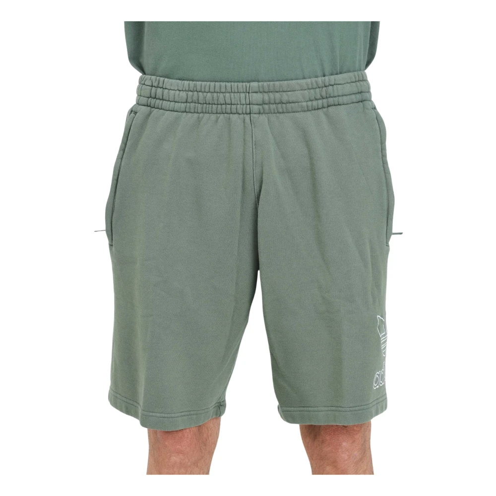 Adidas Originals Groene Adicolor Outline Trefoil Shorts Green Heren