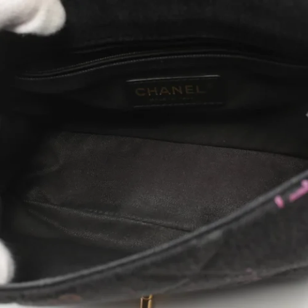 Chanel Vintage Pre-owned Denim shoulder-bags Black Dames