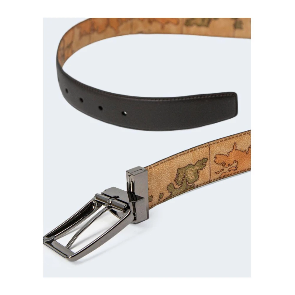 Alviero Martini 1a Classe Leren riem met polyurethaandetails Brown Heren