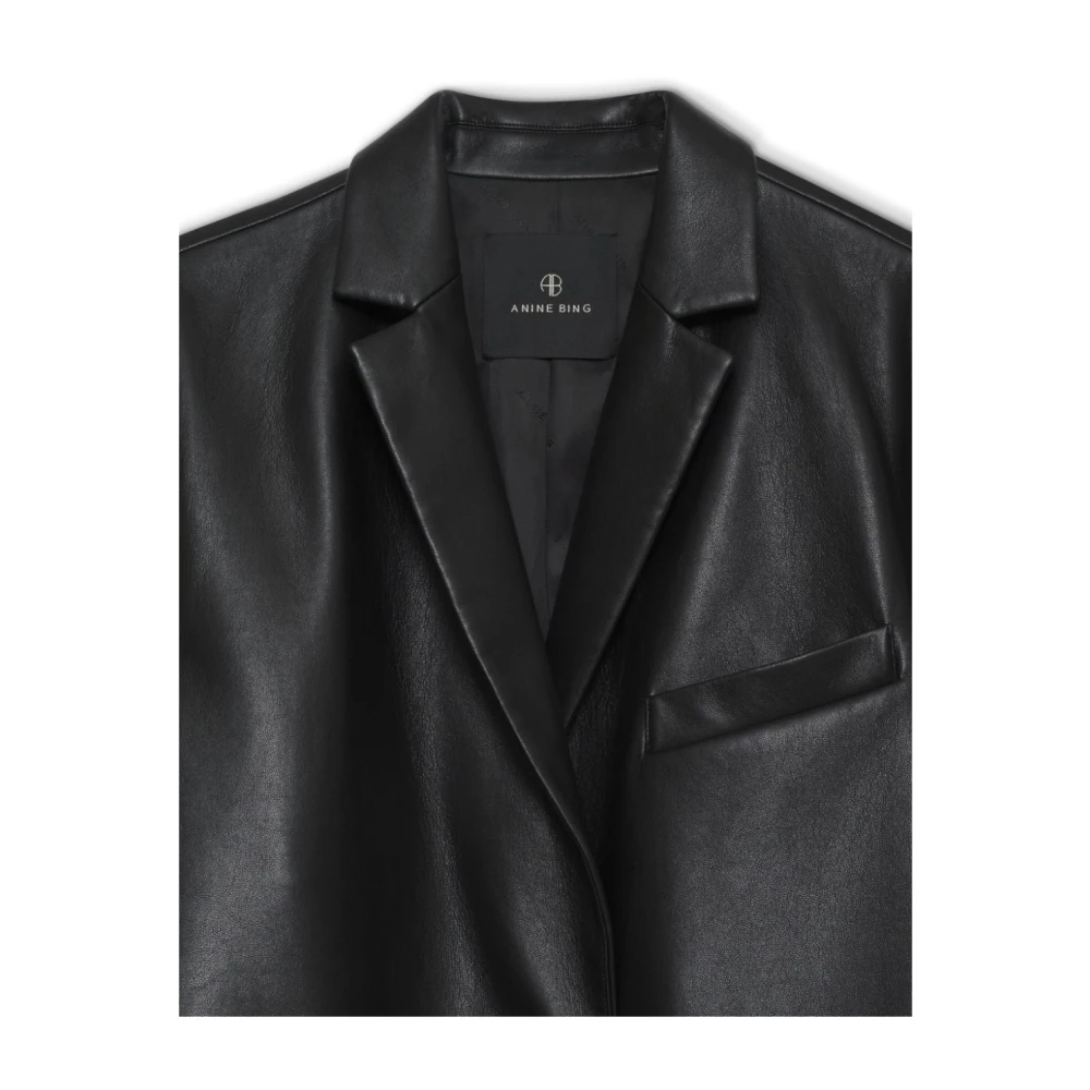 Anine Bing Zwarte Winterjassen Black Dames