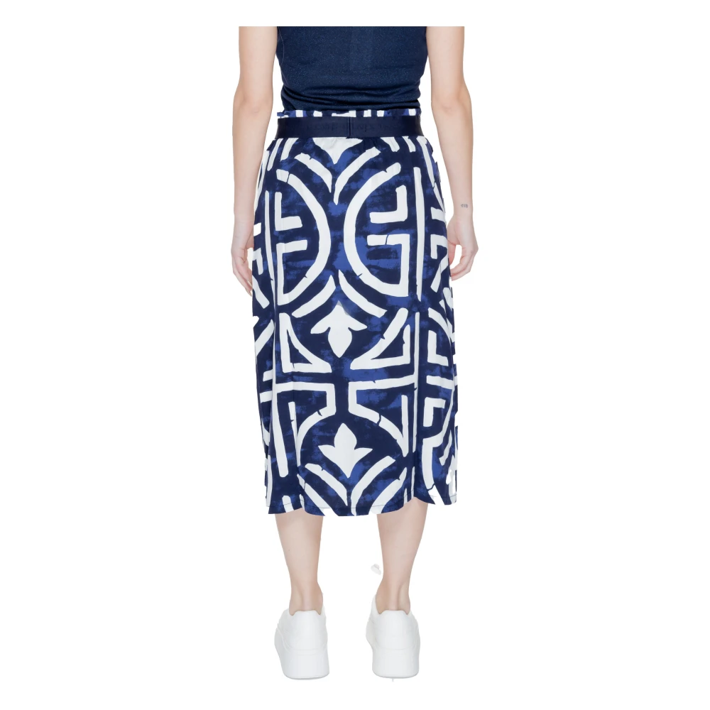 Street One Gedrukte viscose rok in blauw Blue Dames
