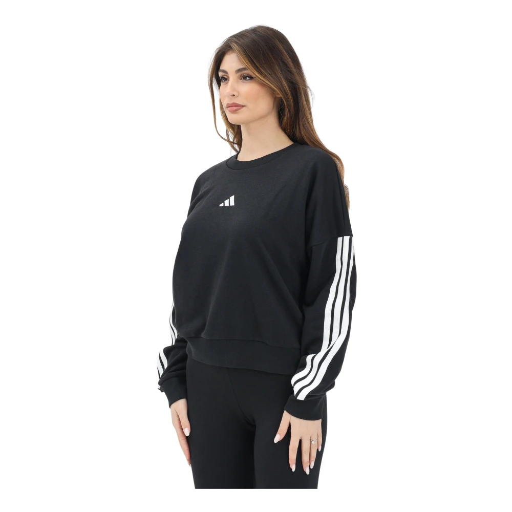 Adidas Zwarte Sweater Essentials 3-Stripes French Terry Black Dames