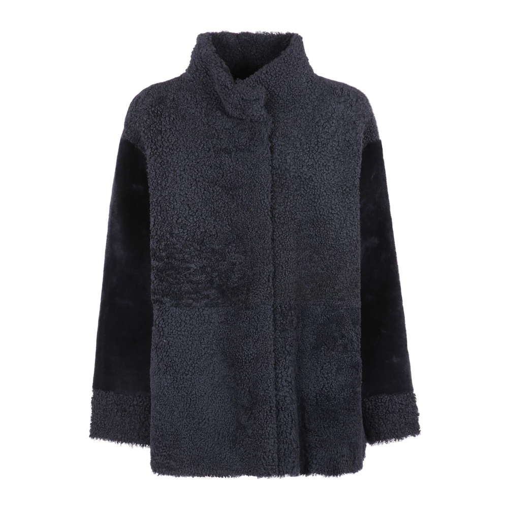 Suprema Shearling Jas voor Vrouwen Black Dames