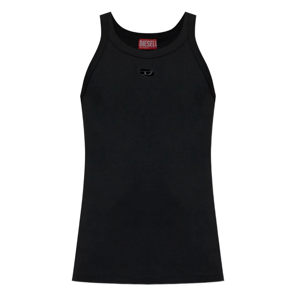 Diesel Mannelijk Zwart Tops Heren, Xl, Katoen, T-Shirts En Polo's