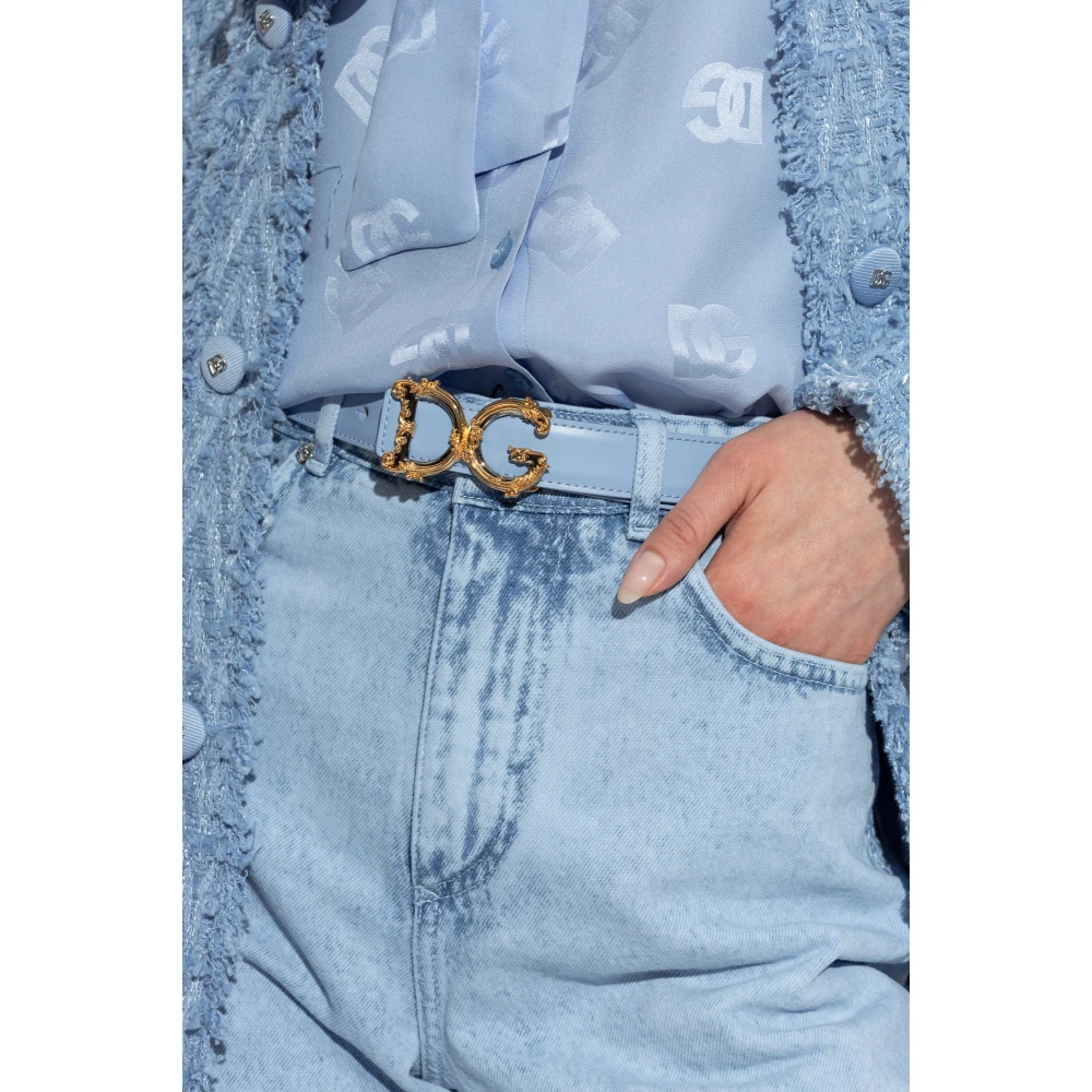 Dolce & Gabbana Suède riem Blue Dames