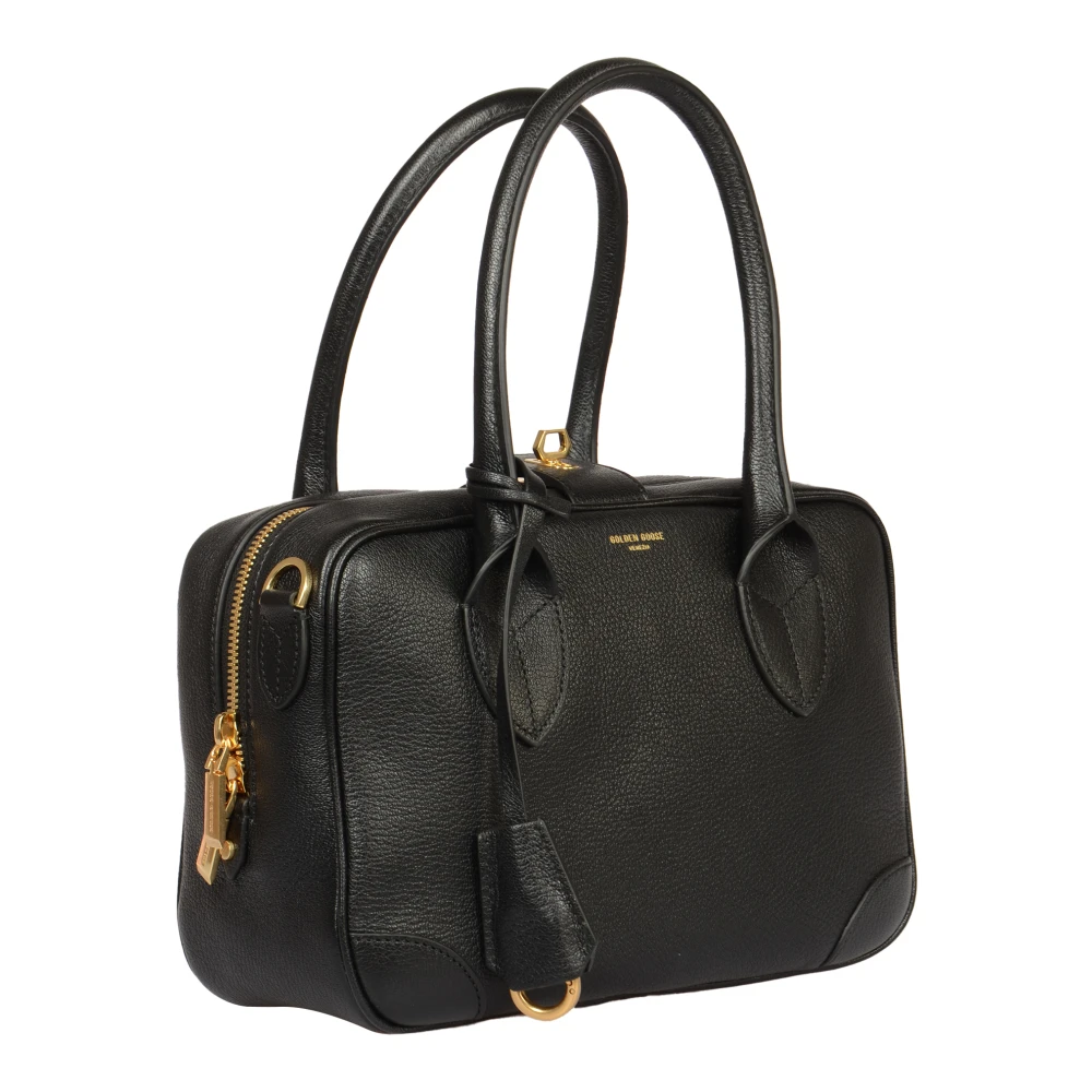 Golden Goose Zwarte Geitenleren Vita Tas Black Dames