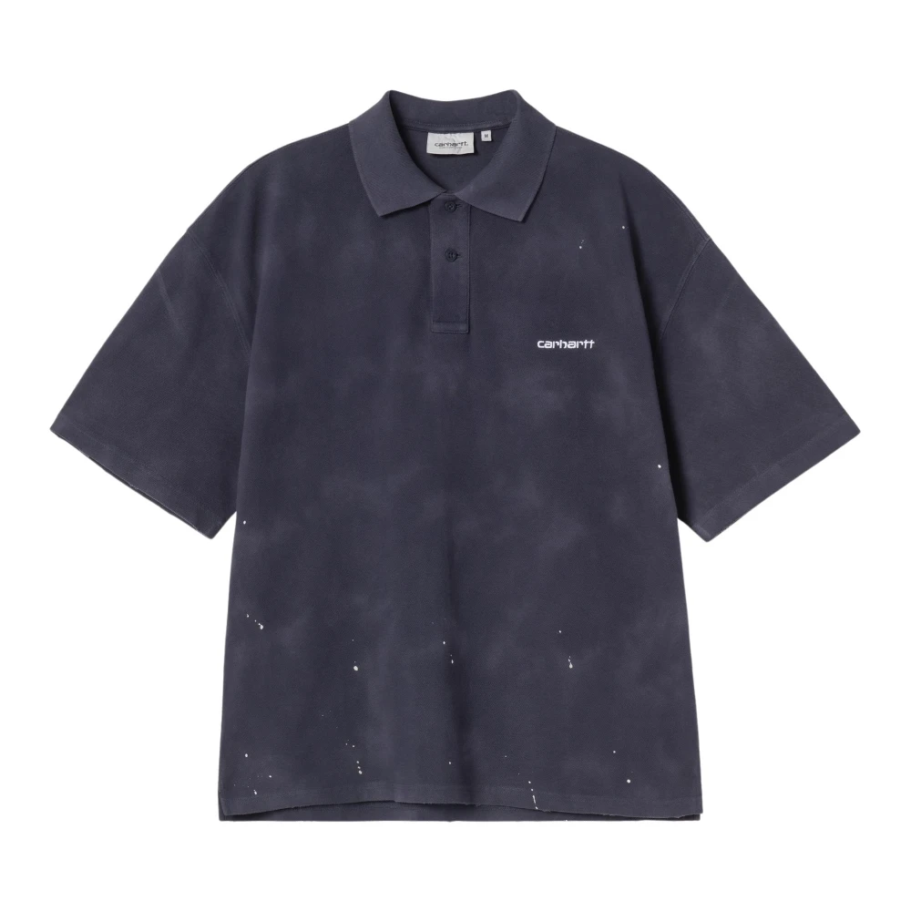 Carhartt Wip Blue Polo Shirts, Male, L, S/S Painter Polo