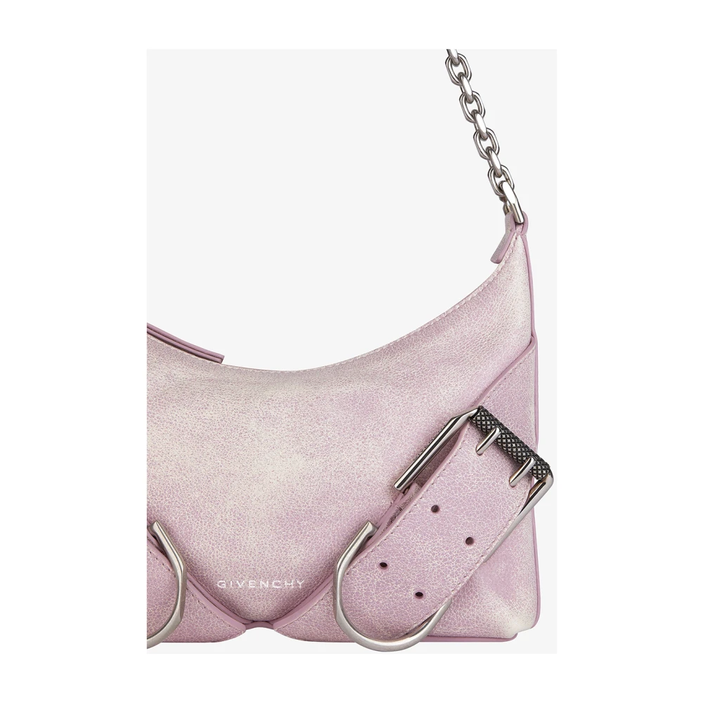 Givenchy Roze Leren Tas met Gegraveerde Metalen Gespen Pink Dames