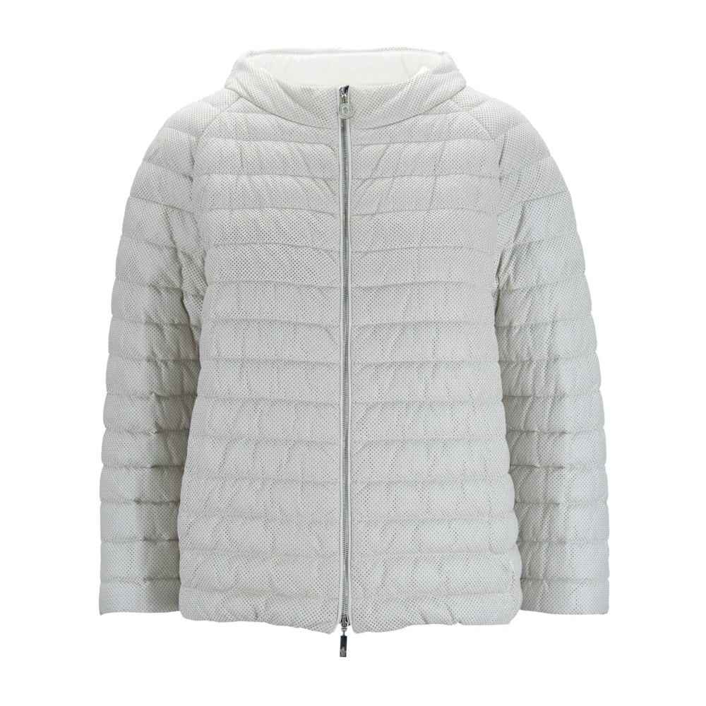 Moncler Korte donsjas met rits Beige Dames