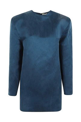 Boxig Klänning i Stonewash Siden Satin