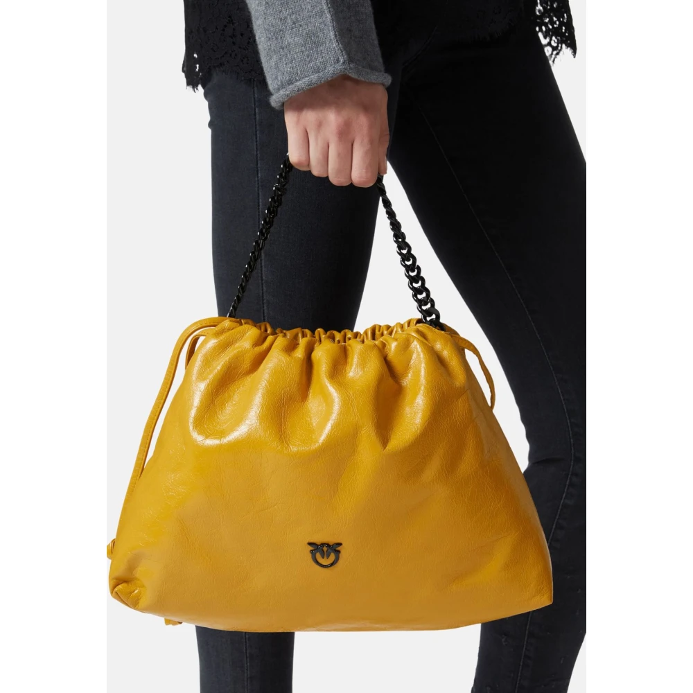 pinko Stijlvolle Handtas voor Modieuze Vrouwen Yellow Dames
