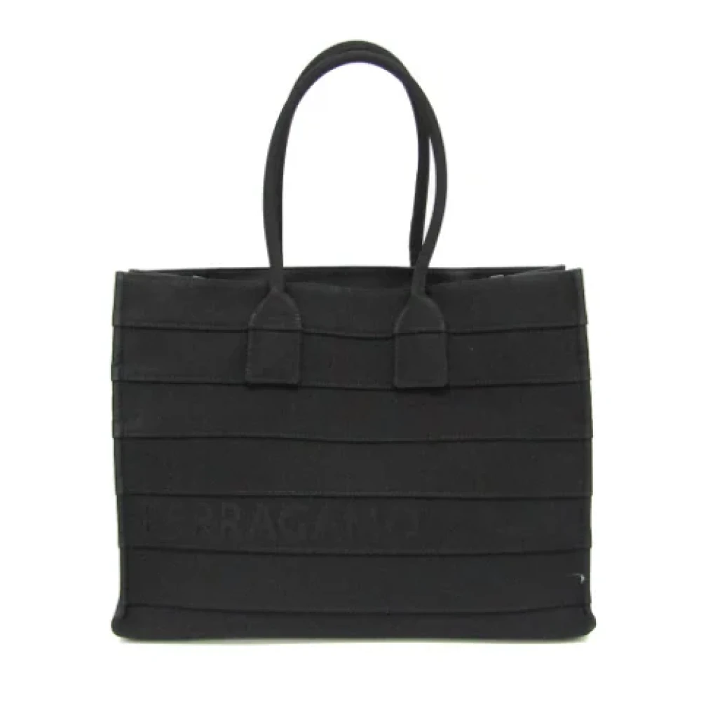 Salvatore Ferragamo Pre-owned Canvas handbags Black Dames