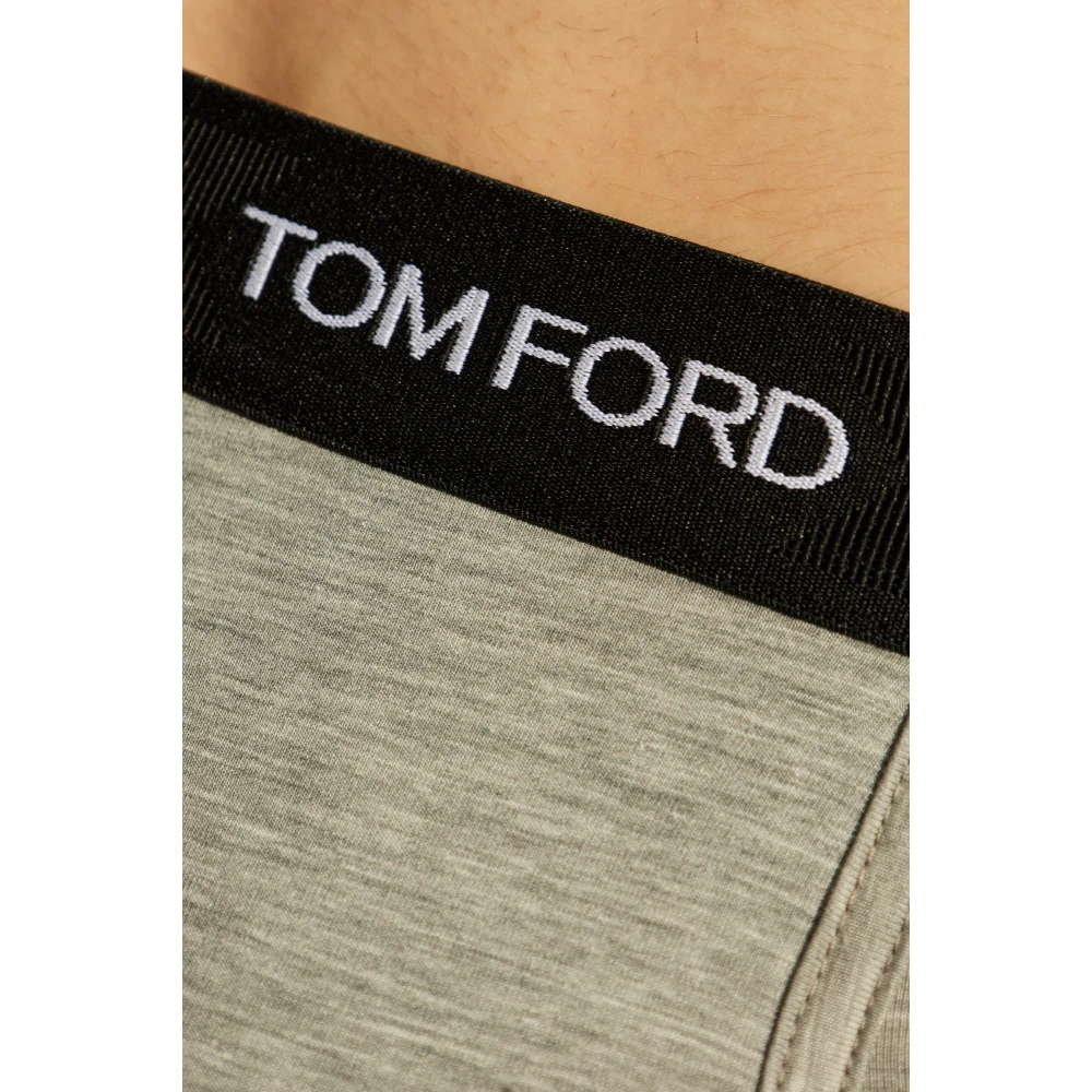 Tom Ford Twee-pack boxers met logo Gray Heren