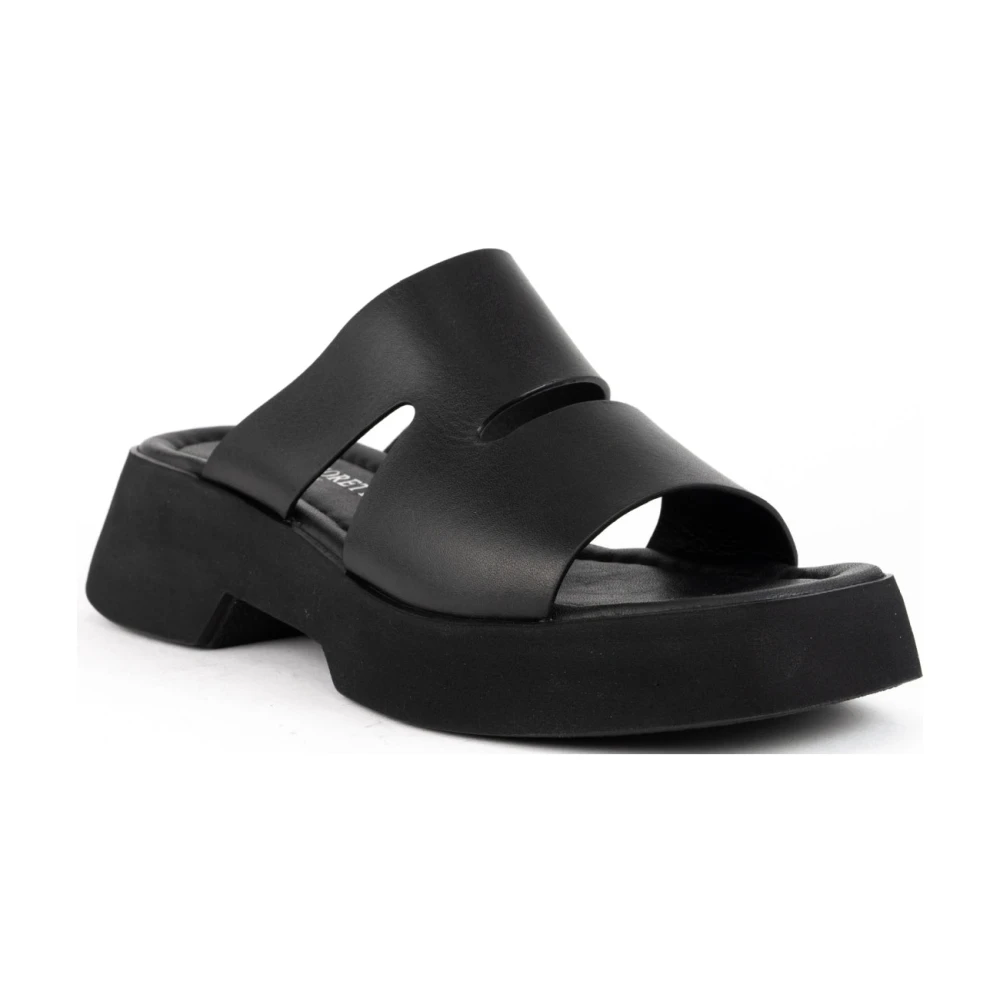 Sergio Moretti Women's Black Open Slippers - Sliders - 6 Uk - Shoes