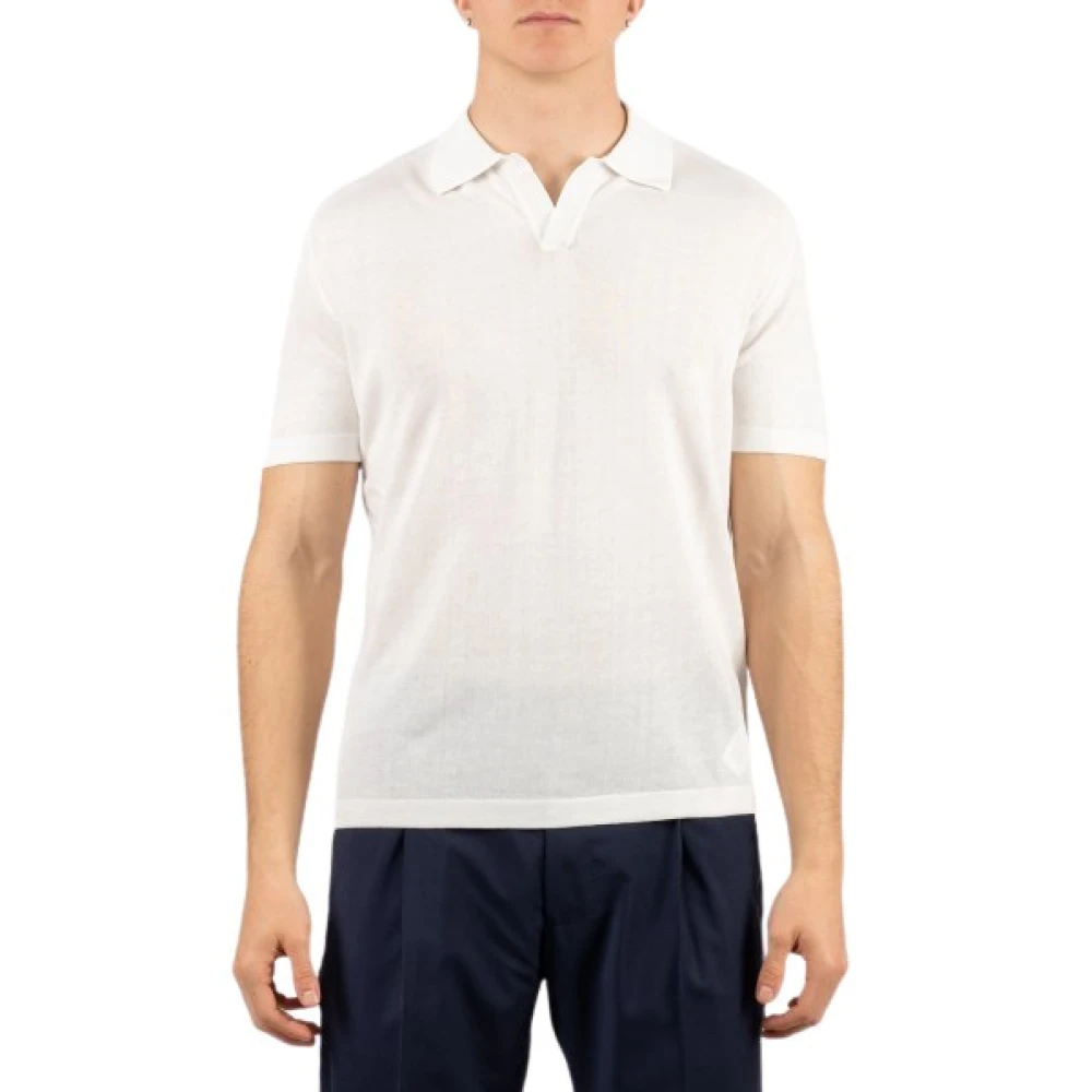 Brooksfield Mannelijk Wit Tops Heren, M, Long Sleeve Tops