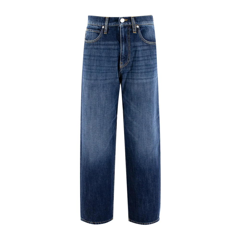 Pinko Vintage Wide Leg High Waist Jeans Blue Dames