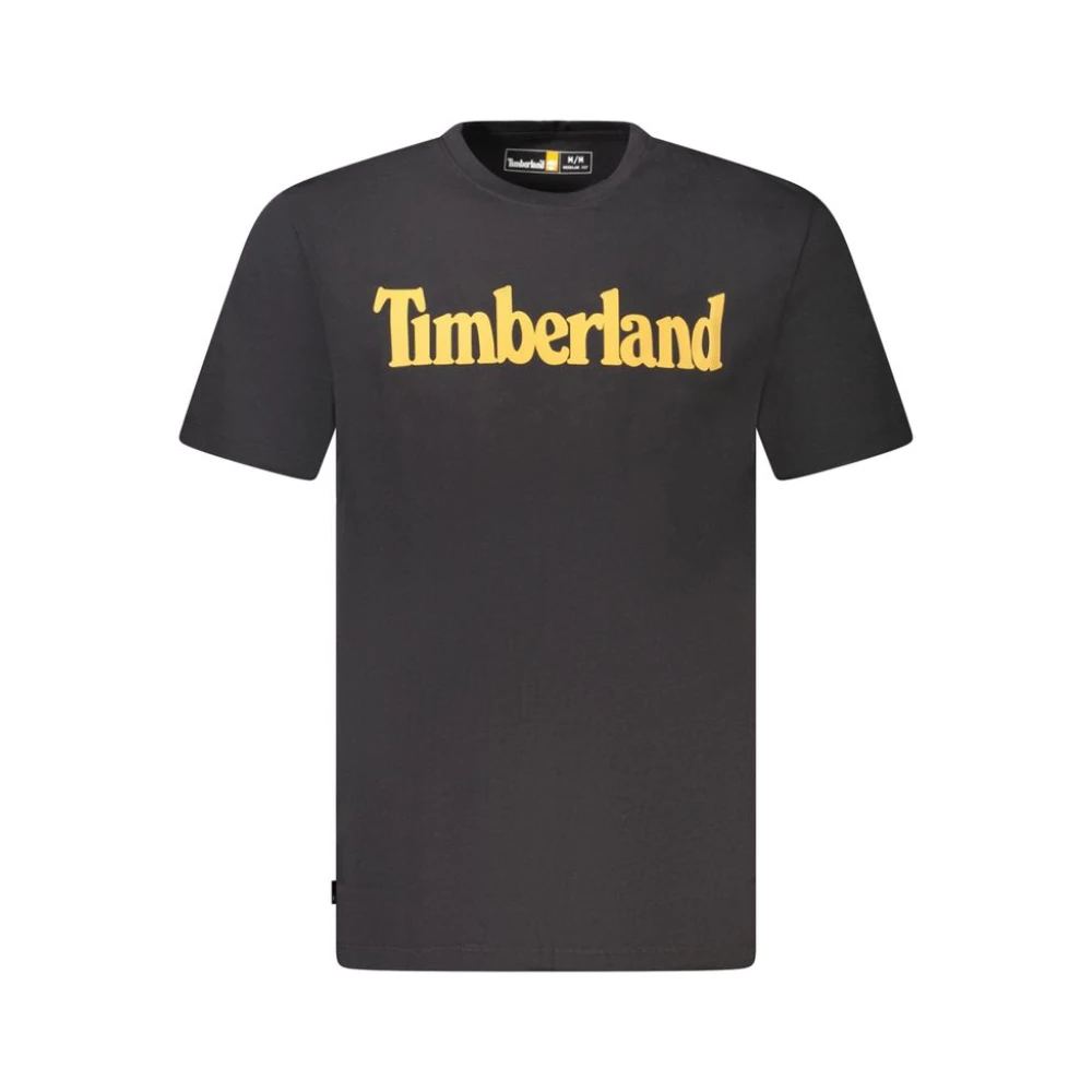 Timberland Men's Black Logo Print Crew Neck T-Shirt - T-Shirts - Xl - Tops