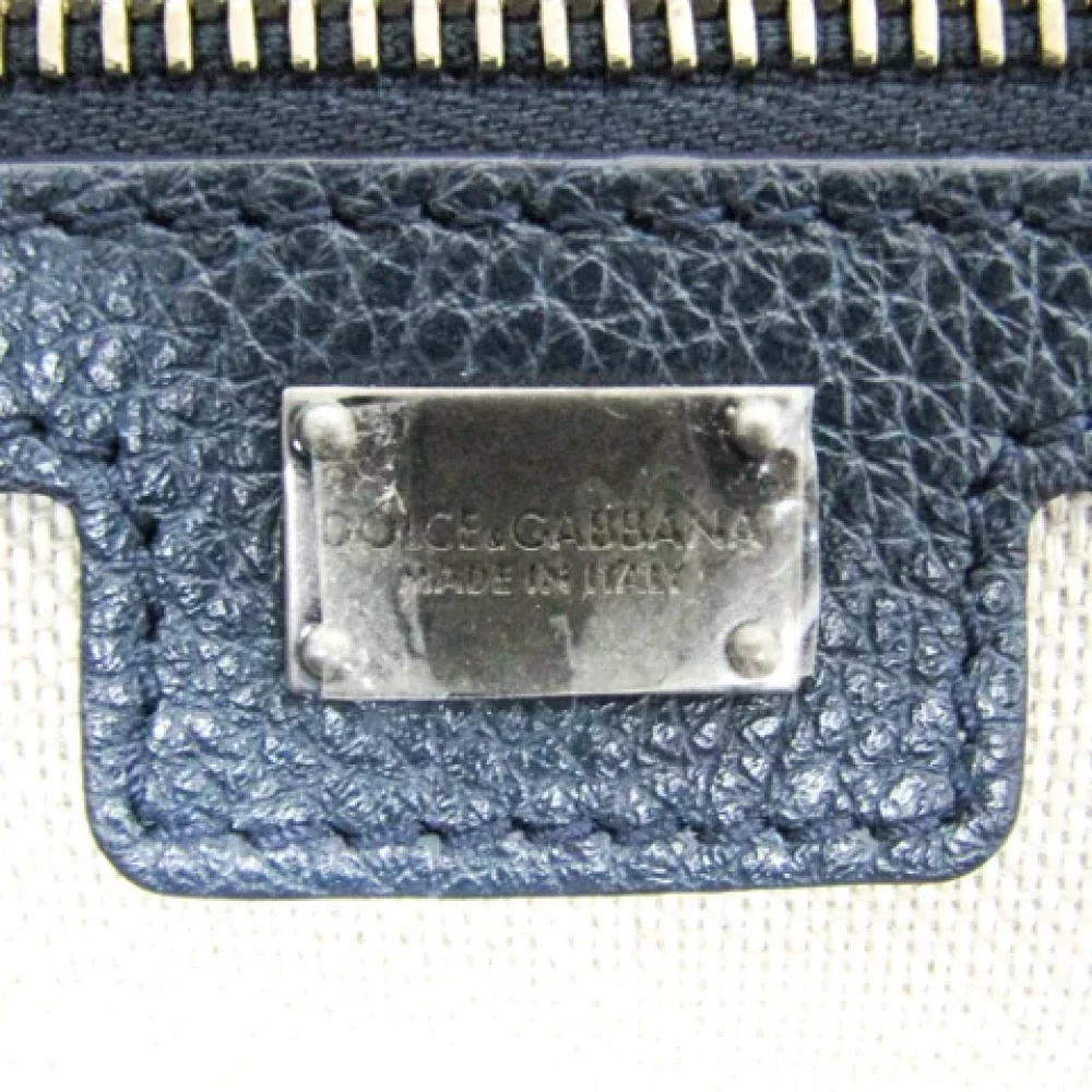 Dolce & Gabbana Pre-owned Leather handbags Blue Heren