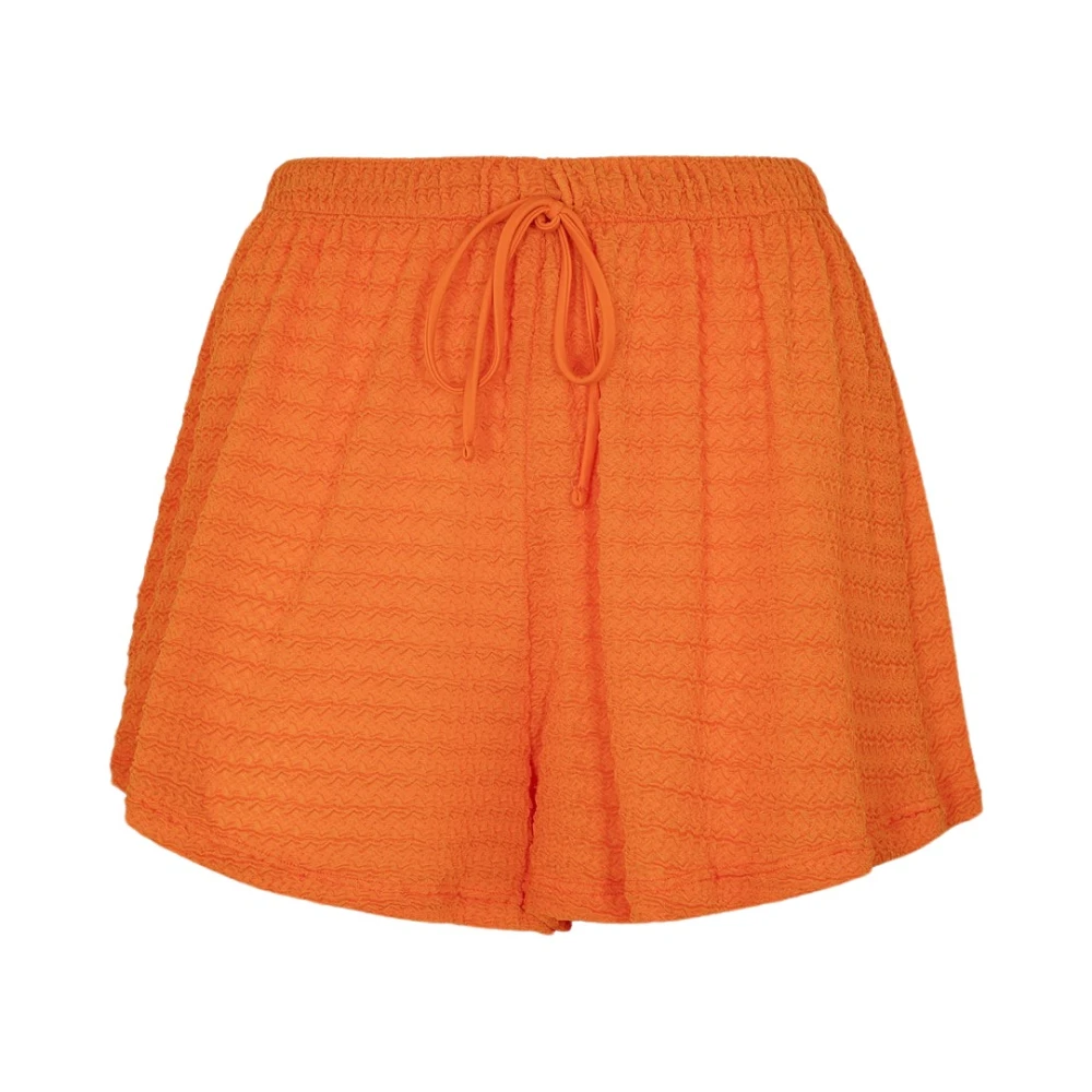 Me-Fui Geëmbosseerde Oranje Trekkoord Shorts Orange Dames