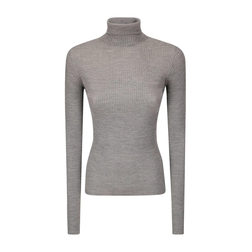 SPORTMAX Grijze Wollen Sweatshirt Verhoog Garderobe Gray Dames