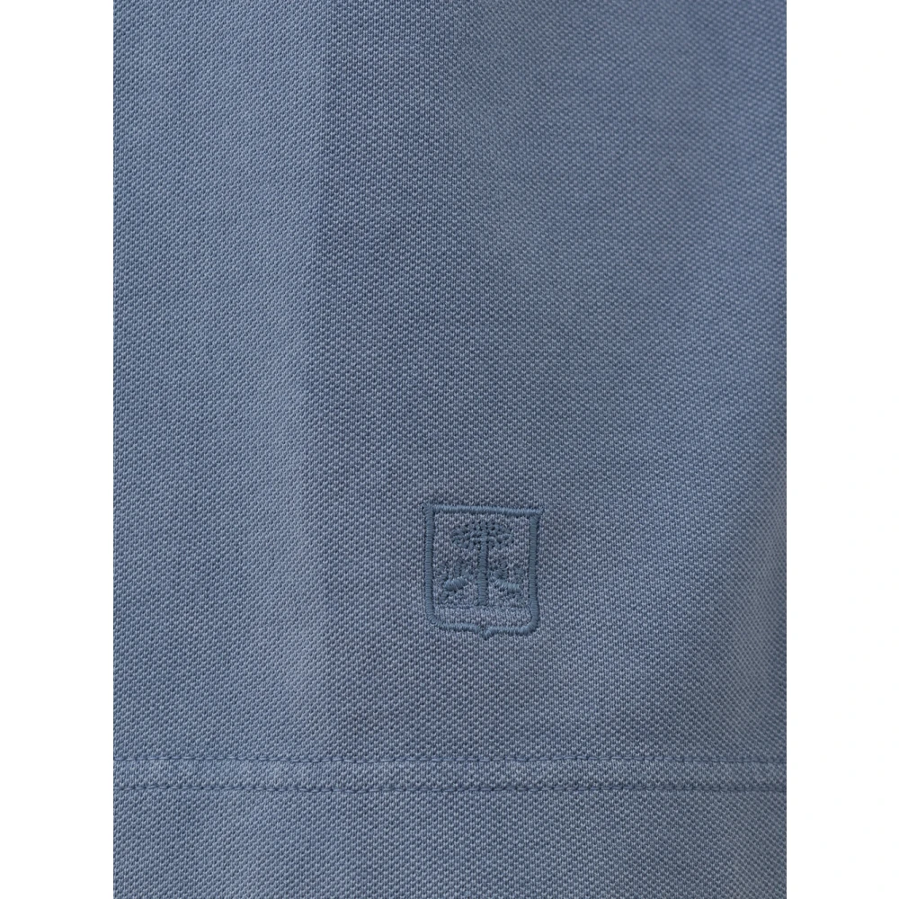 Corneliani Klassieke Polo Shirt Blauw Blue Heren