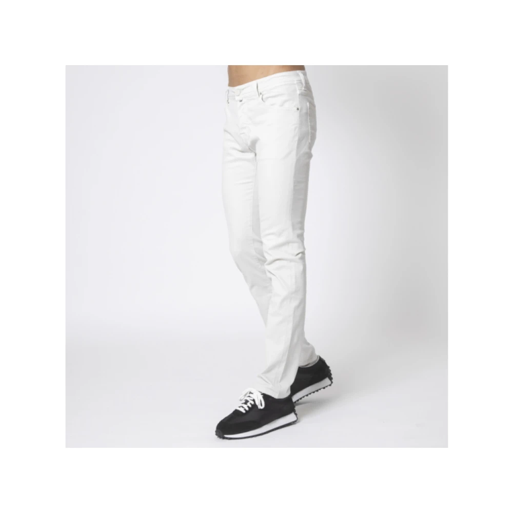 Jacob Cohën Lichtgrijze perzikhuid jeans White Heren