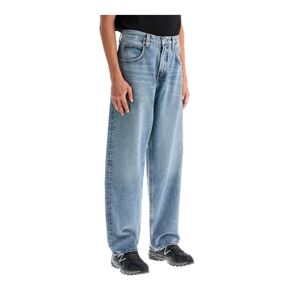 Agolde Baggy Tapered Fusion Wash Jeans Blue Heren