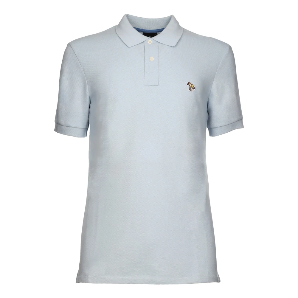 PS PAUL SMITH Heren Polo's & T-shirts Mens Slim Fit Ss Polo Shirt Zebra Lichtblauw