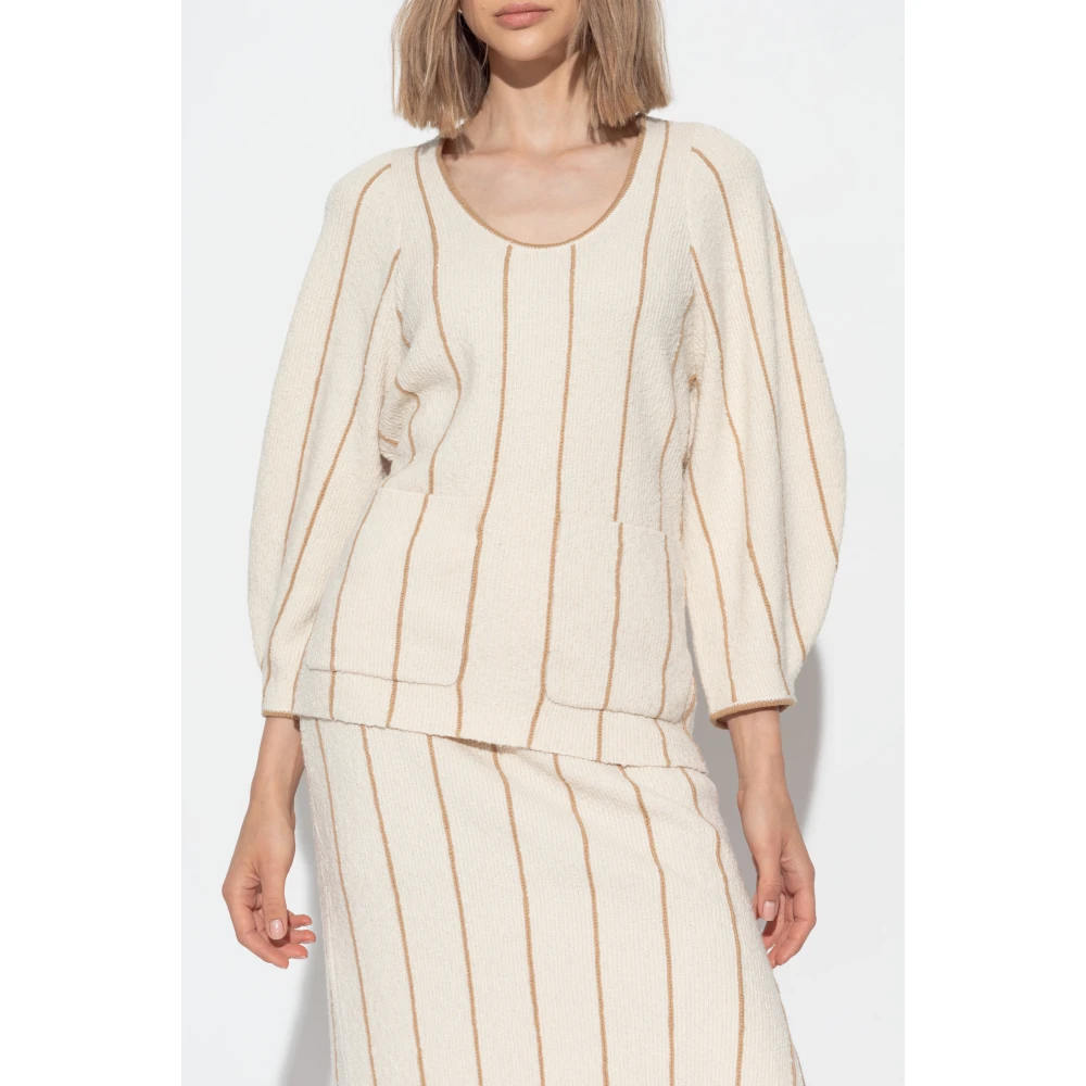 By Malene Birger Gestreepte trui Zoita By Herenne Birger Beige Dames