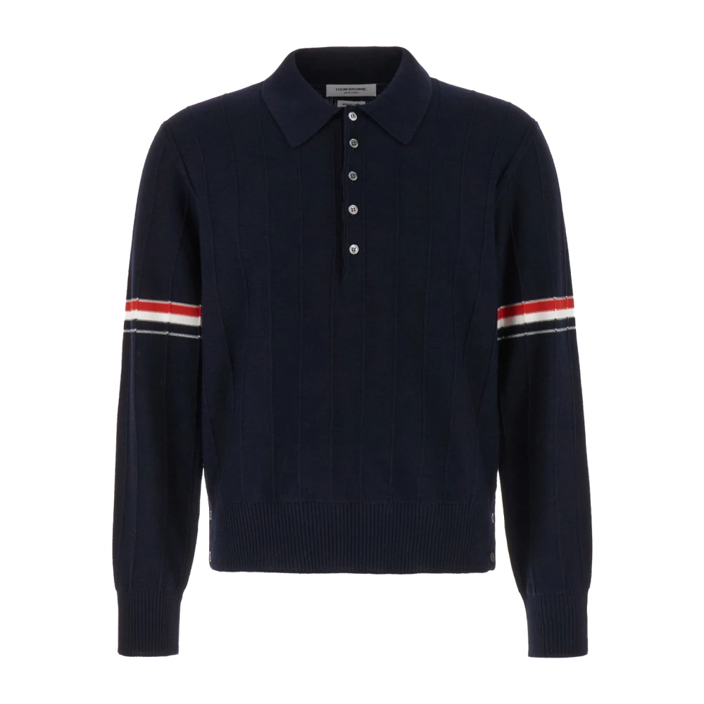 Thom Browne Men's Blue Polo Shirts, S, Classic Polo Shirt
