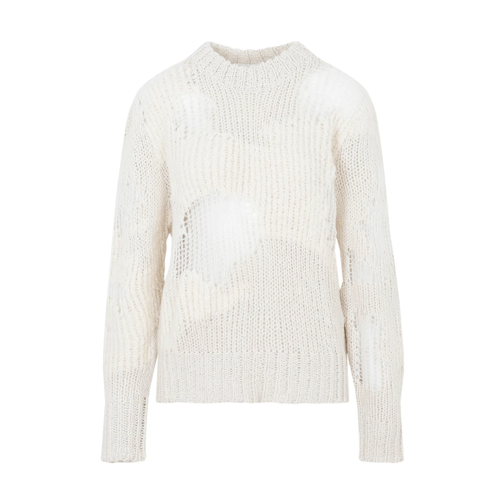 Chloé Witte Wollen Blend Sweater Distressed White Dames