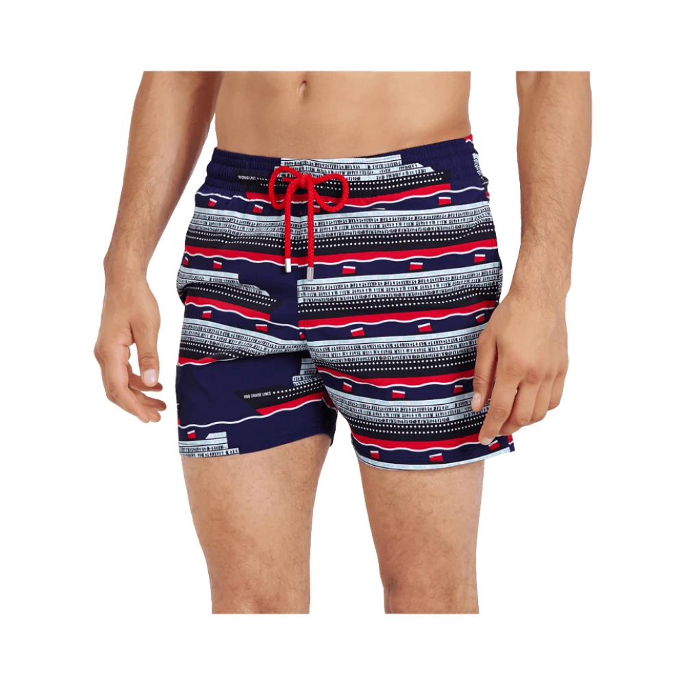 Vilebrequin Moorise Zwembroek met Cruise Lines Print Multicolor Heren