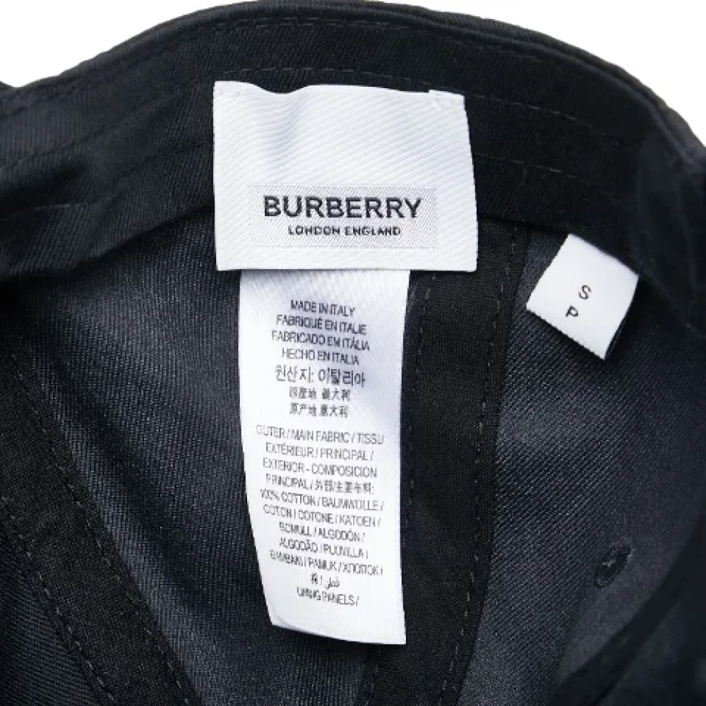 Burberry Vintage Pre-owned Canvas hats Black Dames