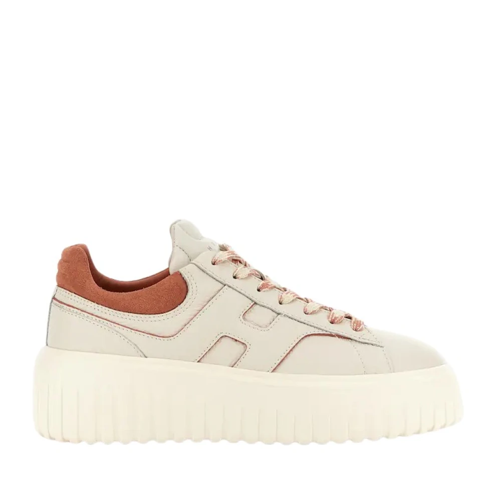 Hogan Women's Beige Sneakers, 5 Uk, H-Stripes Trainers