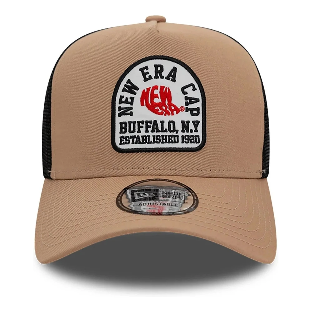 new era Beige State Patch Trucker Cap Beige Heren