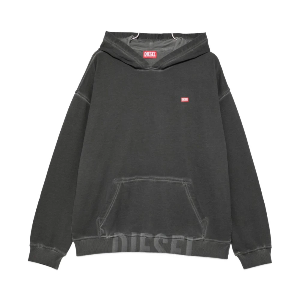 Diesel Herr Svart Sweatshirts & Hoodies S, Huvtröja Med Känguruficka